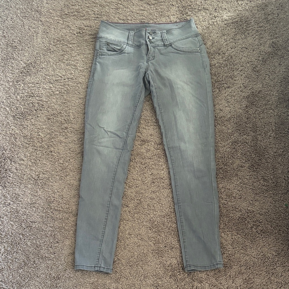 YMI Women's Gray Skinny Jeans